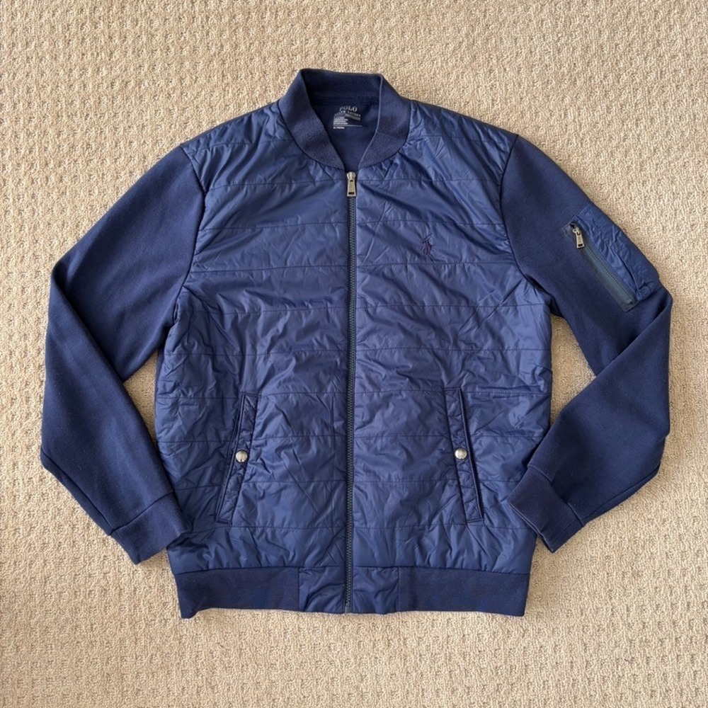 Polo‎ Ralph Lauren Performance Hybrid Puffer Jacket in Navy Men Medium Pony
